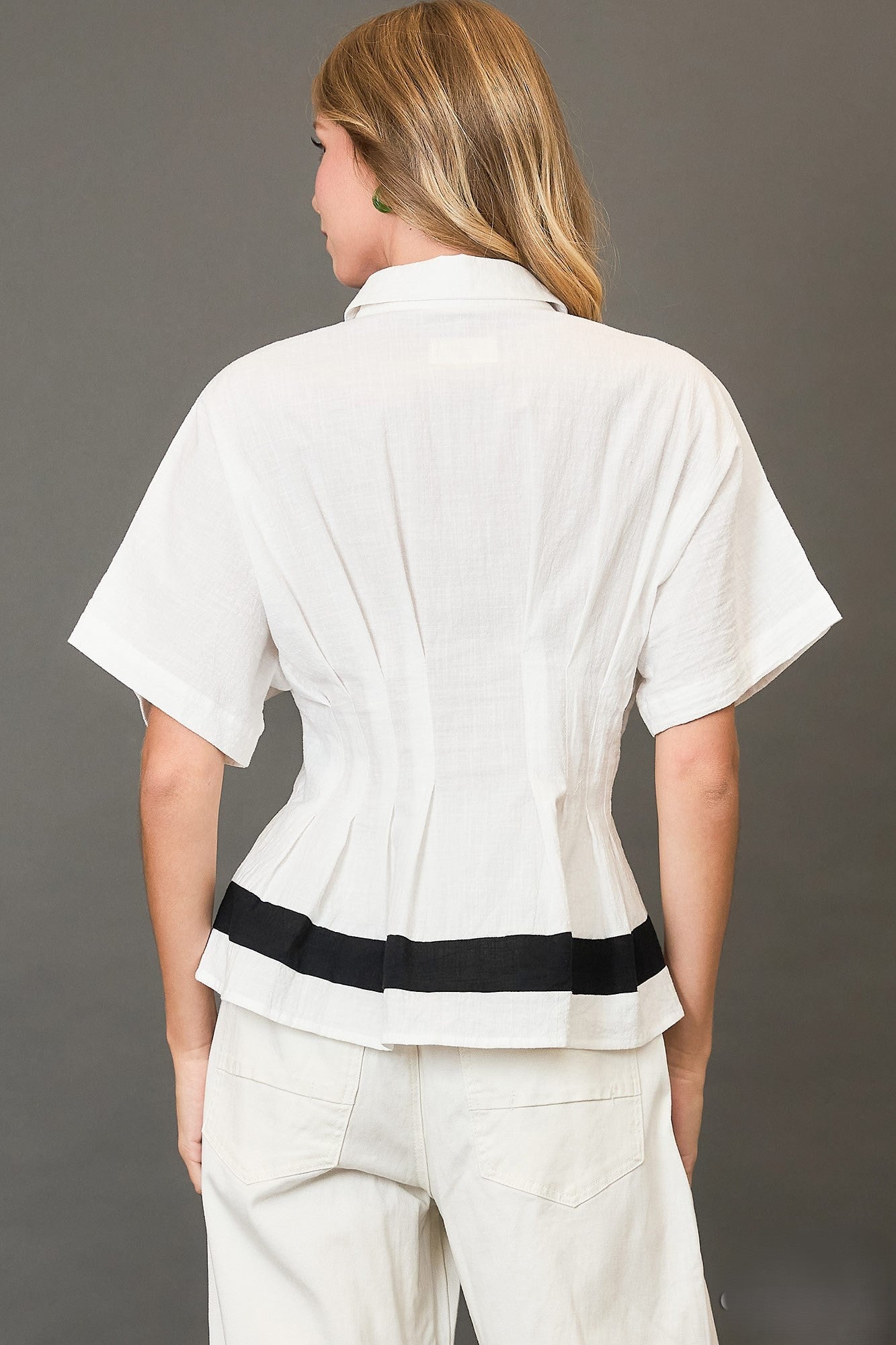 Camille Color Block Button Down