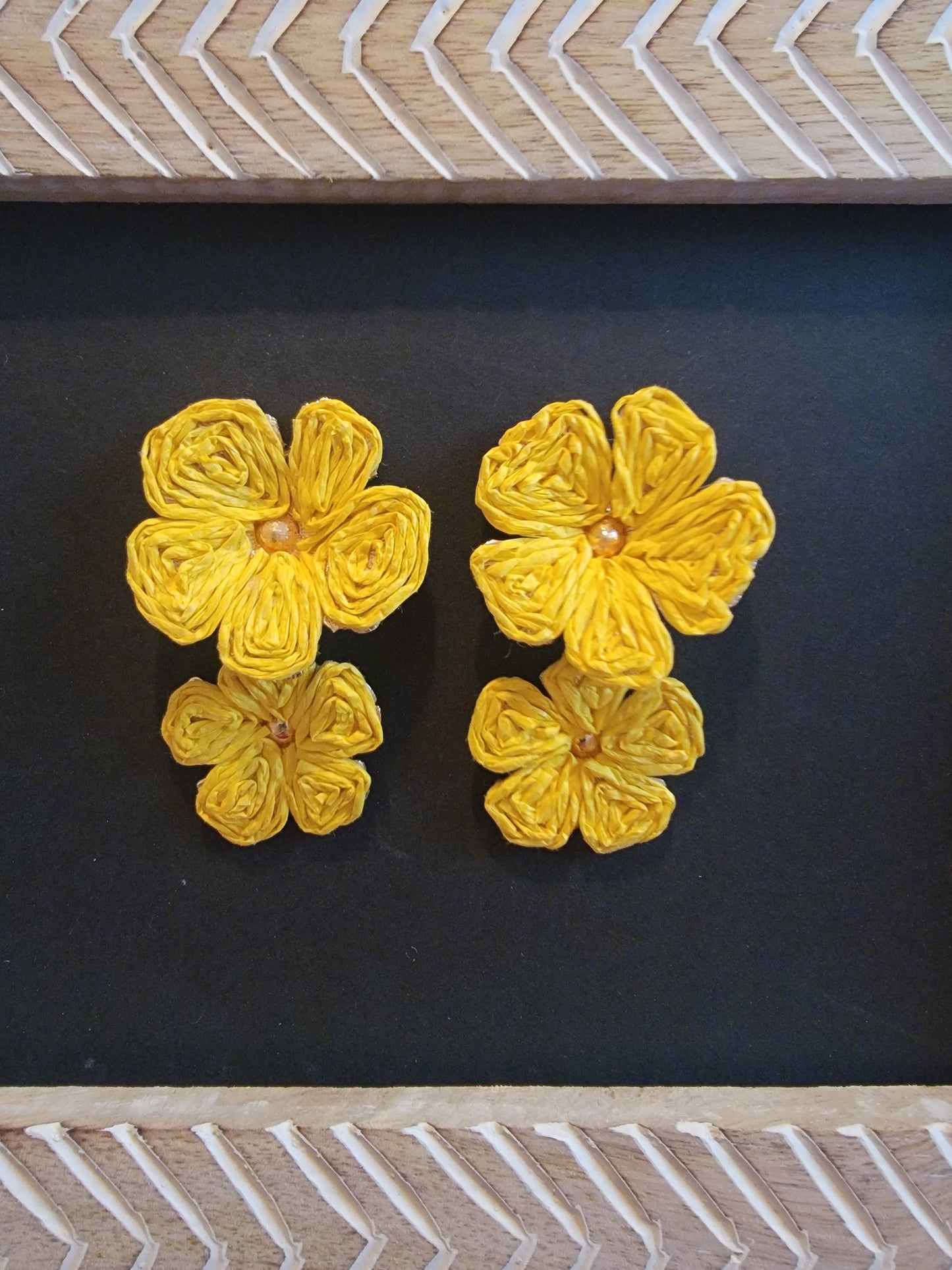 Briar Raffia Flower Earrings