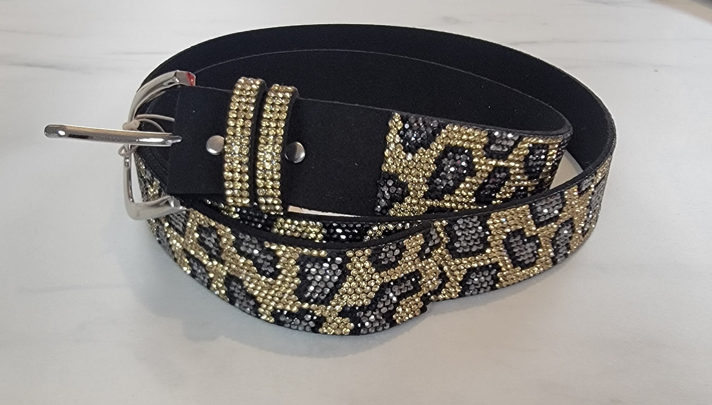 Leopard Crystal Belt