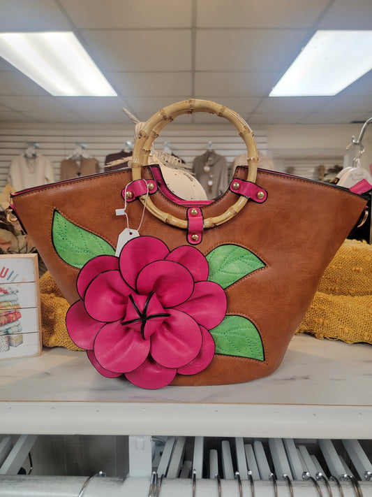 Camellia-naire Floral Purse