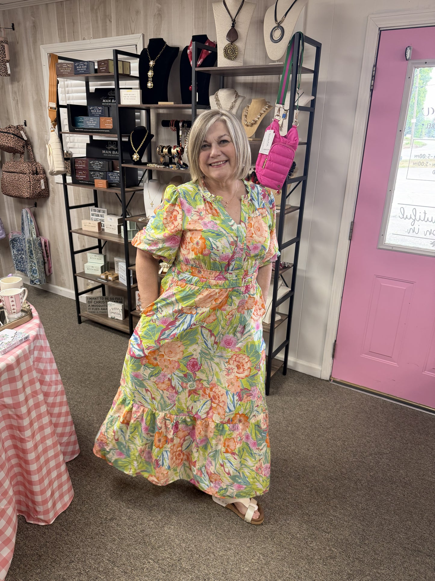 Amelia Floral Midi Dress