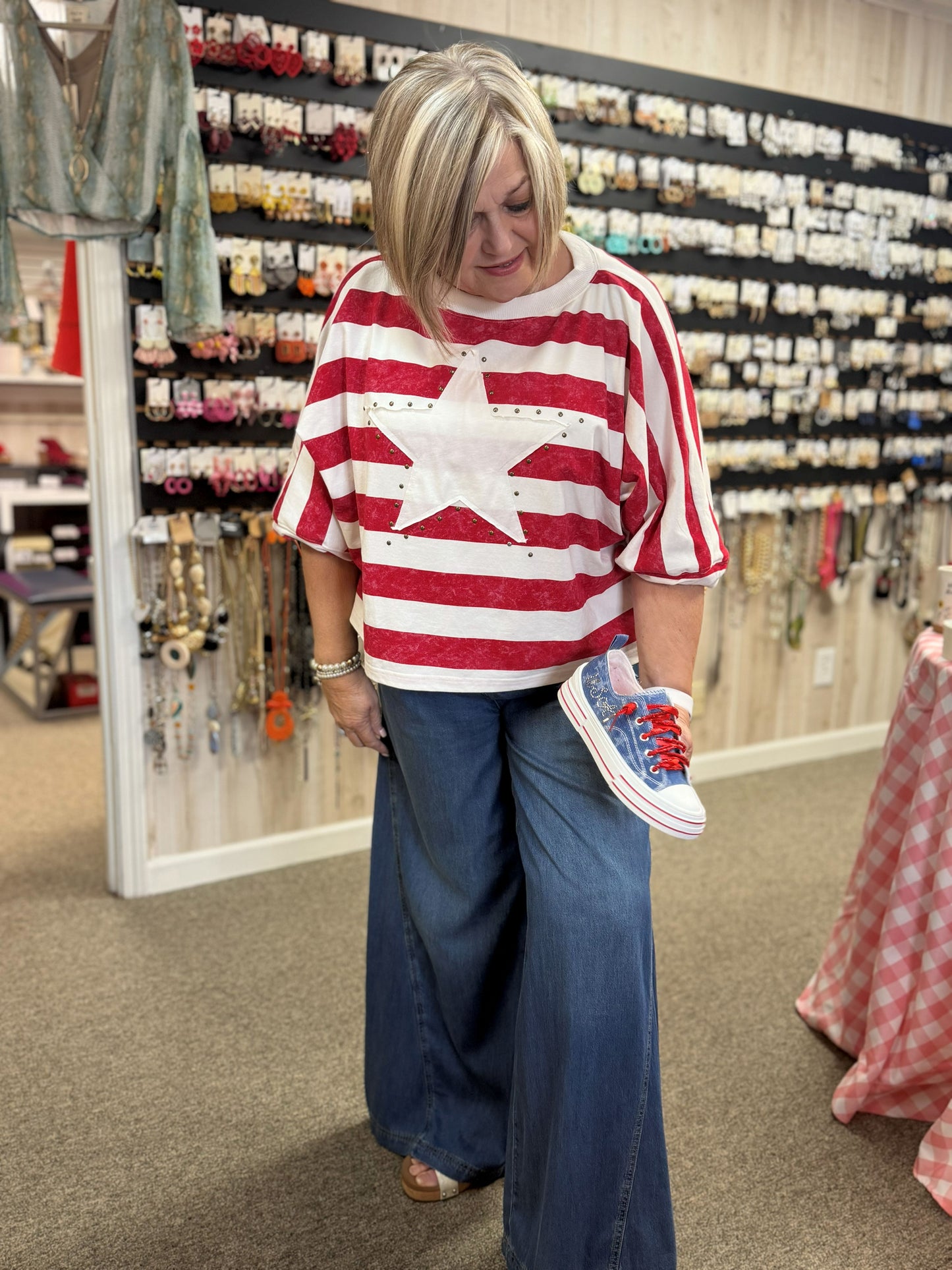 Betsy Star on Stripes Shirt