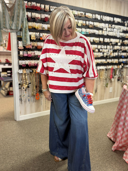 Betsy Star on Stripes Shirt