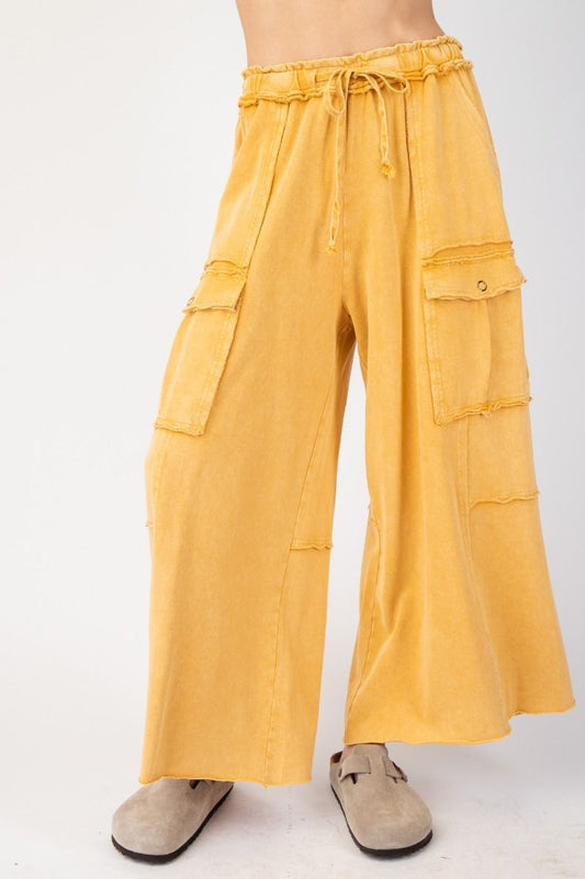 Chanda Mineral Wash Wide Legs