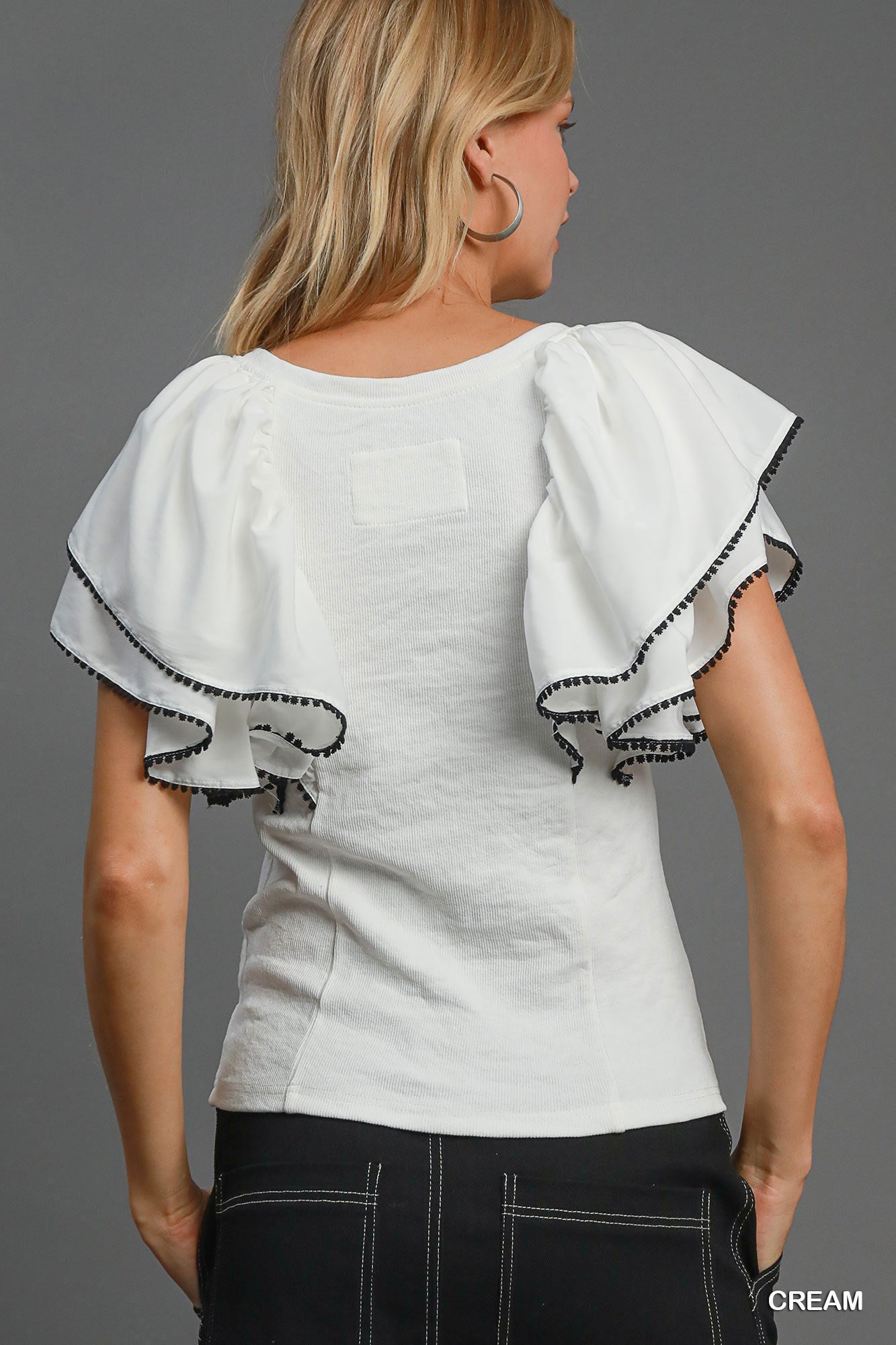 Erin Ruffle Sleeve Top