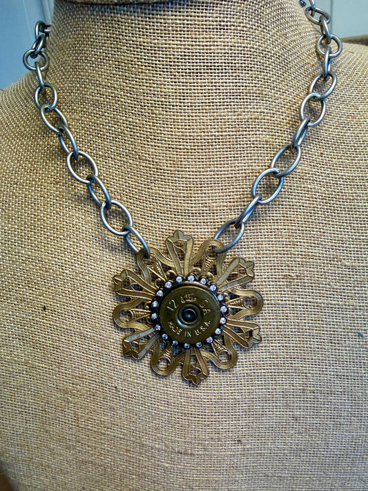 Bullet Eye Sunflower Necklace