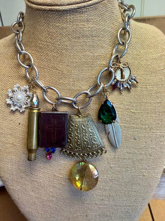 Gun Shell Charm Necklace