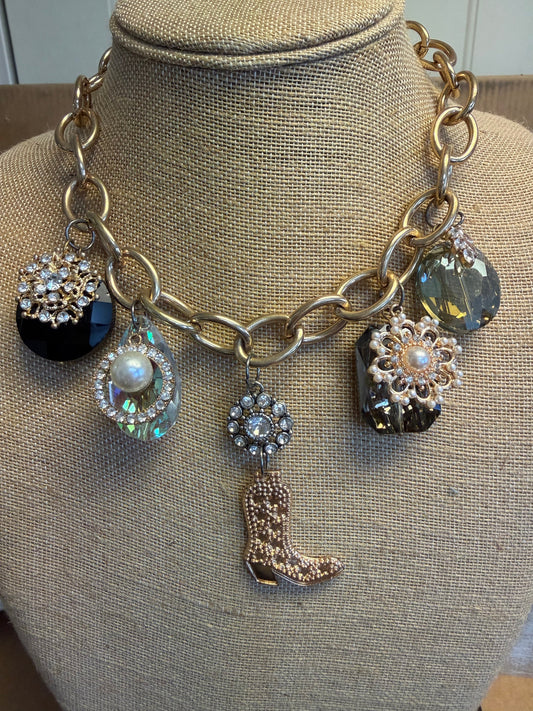 Boot Charm Chain Necklace