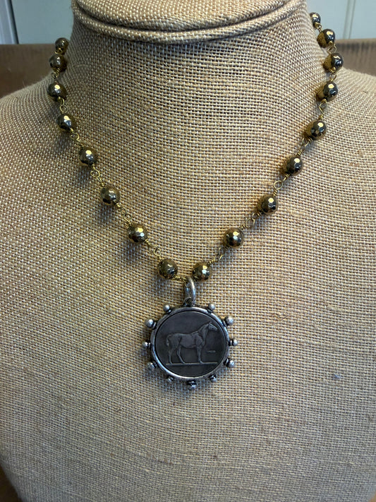 Horse Coin Necklace
