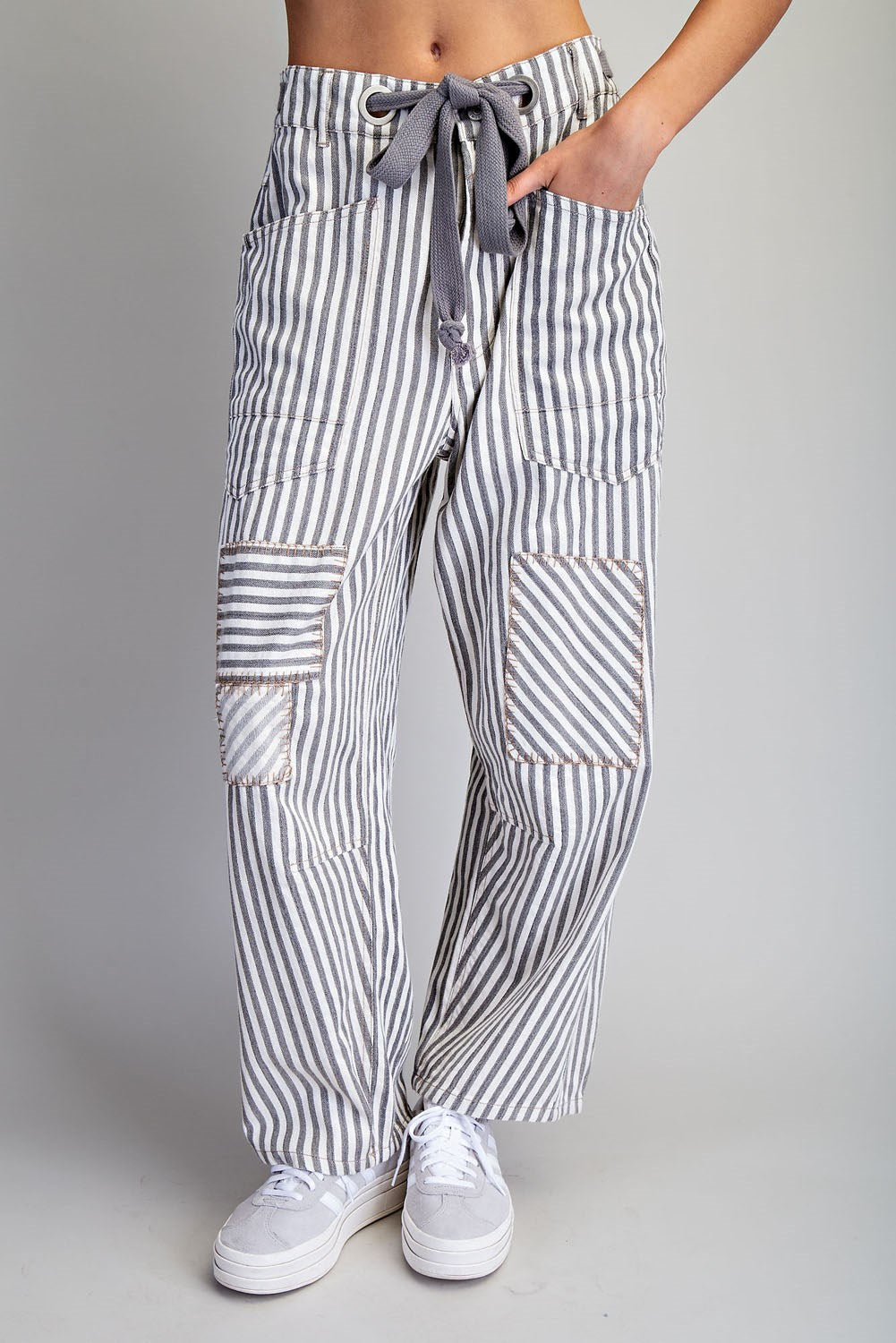 Joshalyn Striped Barrel Pants