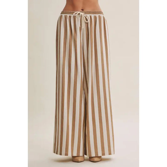 Kaylee Light Mocha Striped Pants