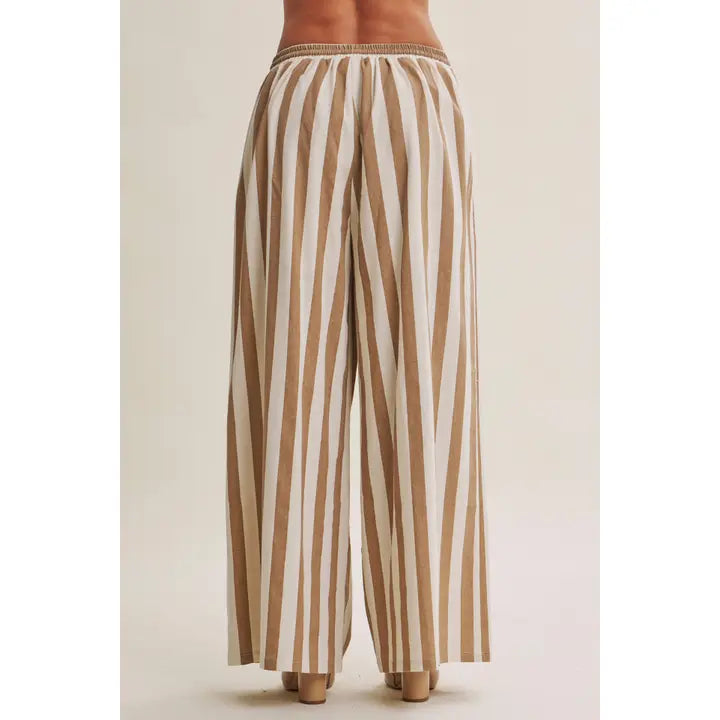Kaylee Light Mocha Striped Pants