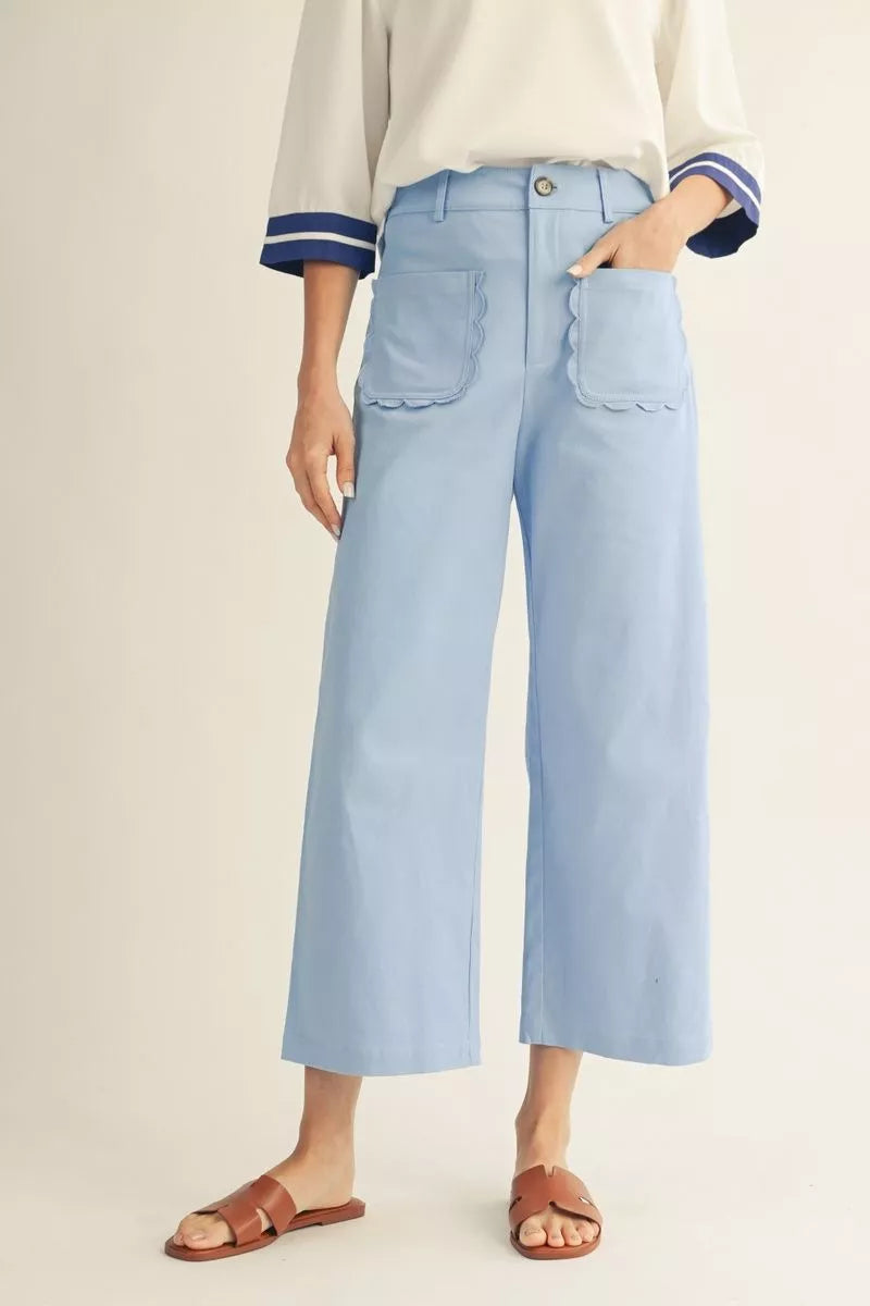 Masie Scalloped Pocket Pants