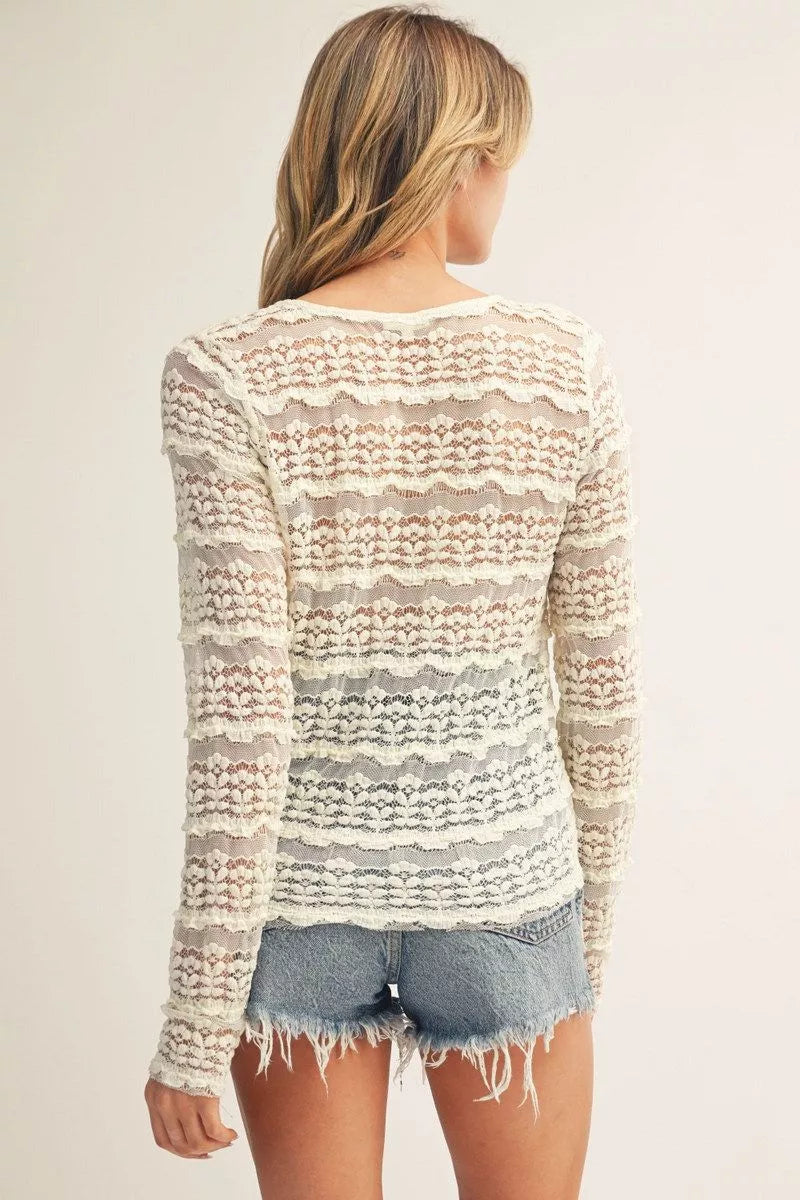 Mel Sheer Emb Top