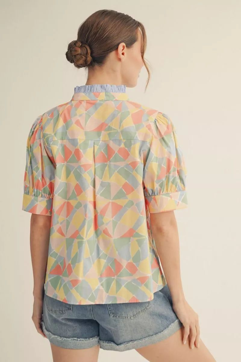 Mindy Multi Geo Blouse
