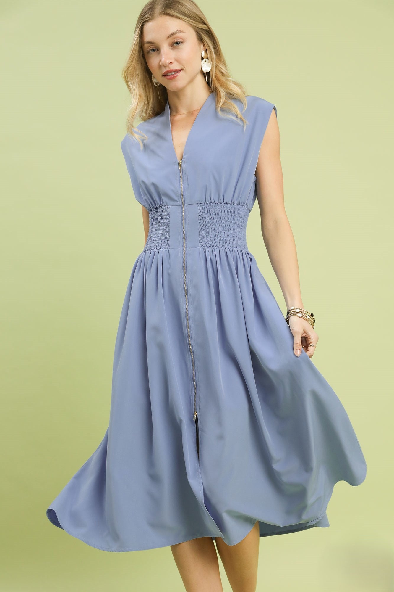 Priscilla Peri Zipper Dress