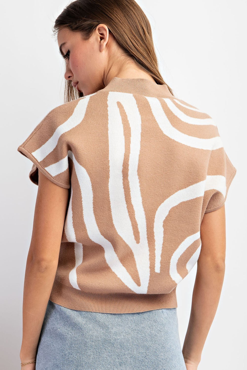 Cochiti Coco Swirl Mock Neck Top