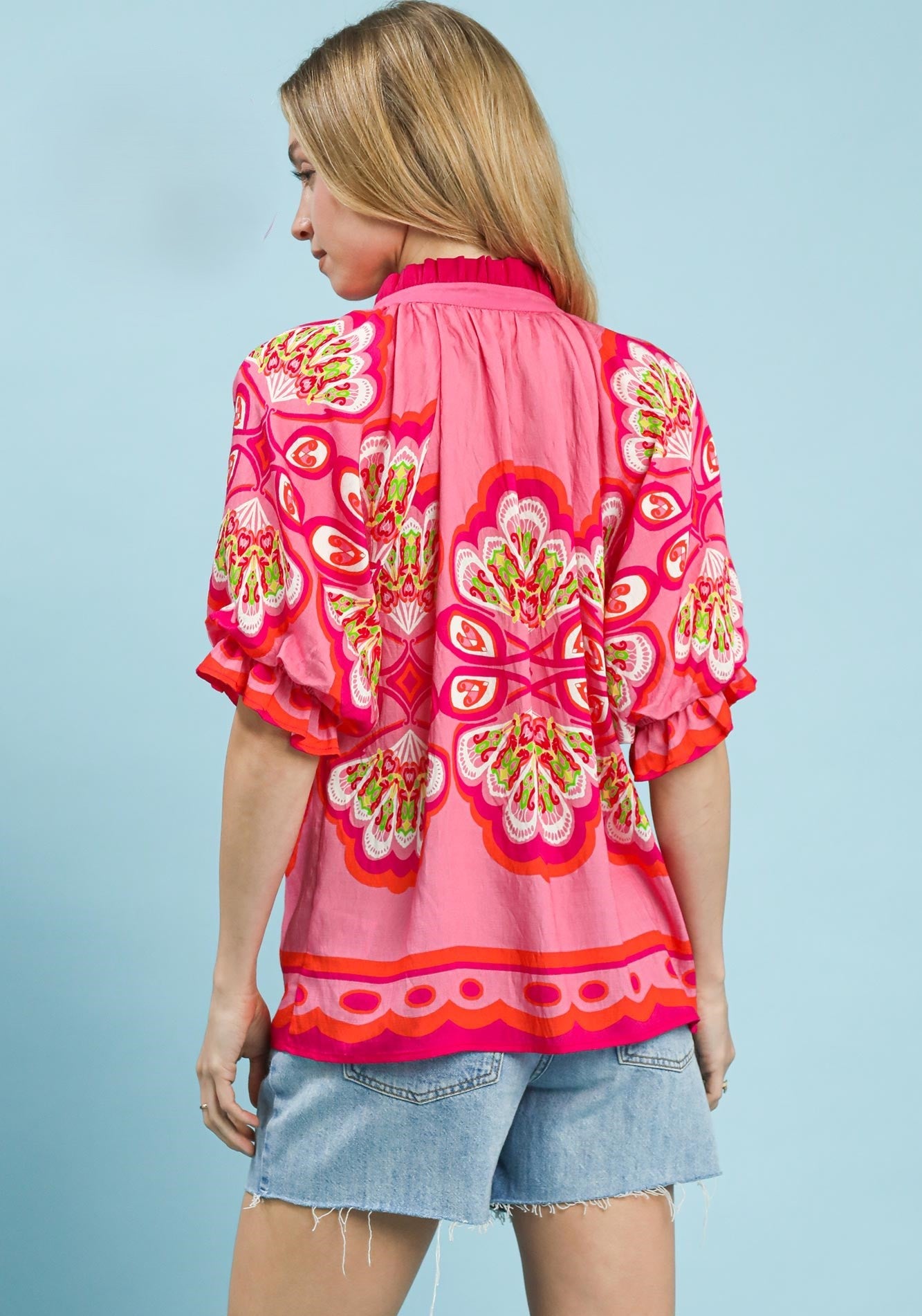 Sallie Mix Print Top