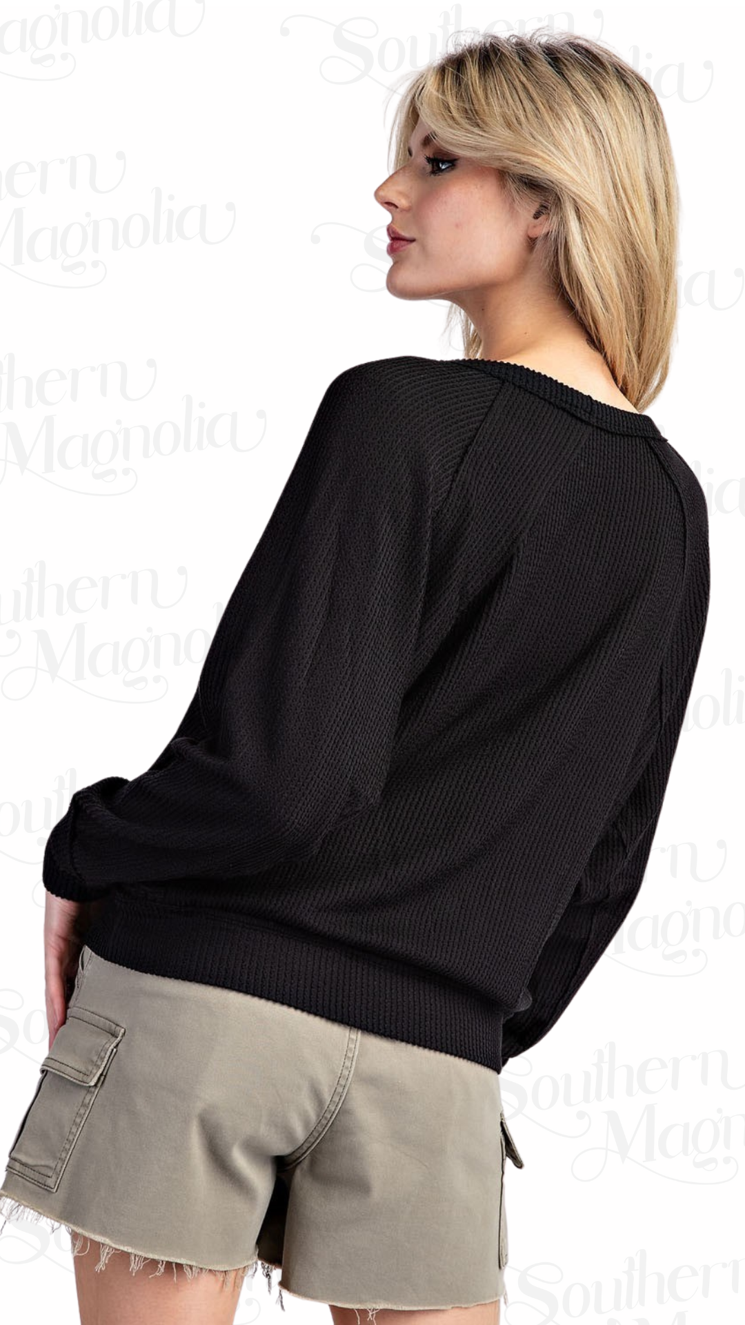 Catherine Textured Long Sleeve Top