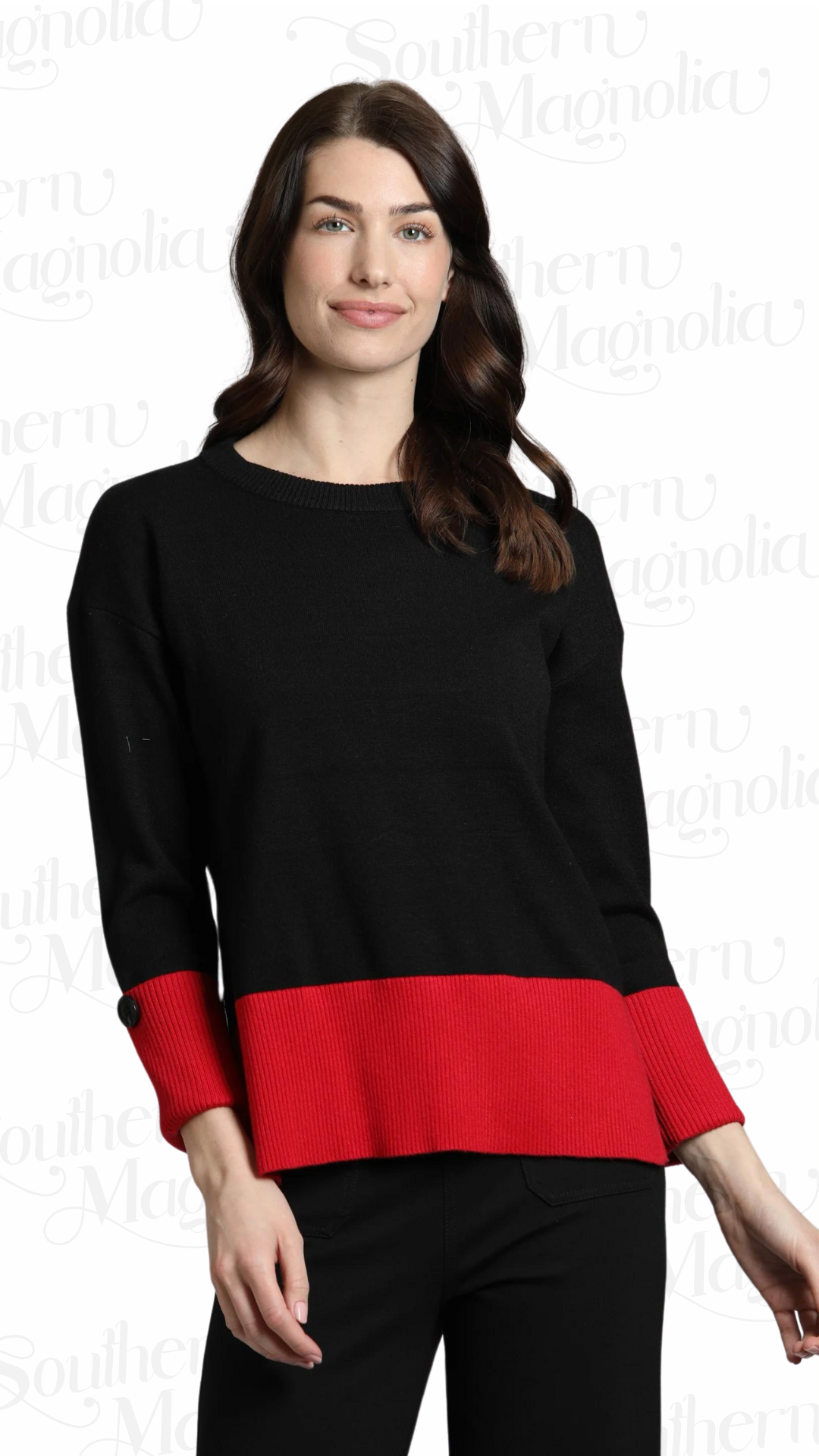 Charlene Black and Red Sweater