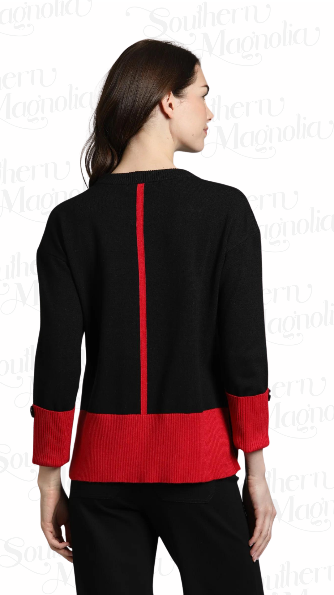 Charlene Black and Red Sweater