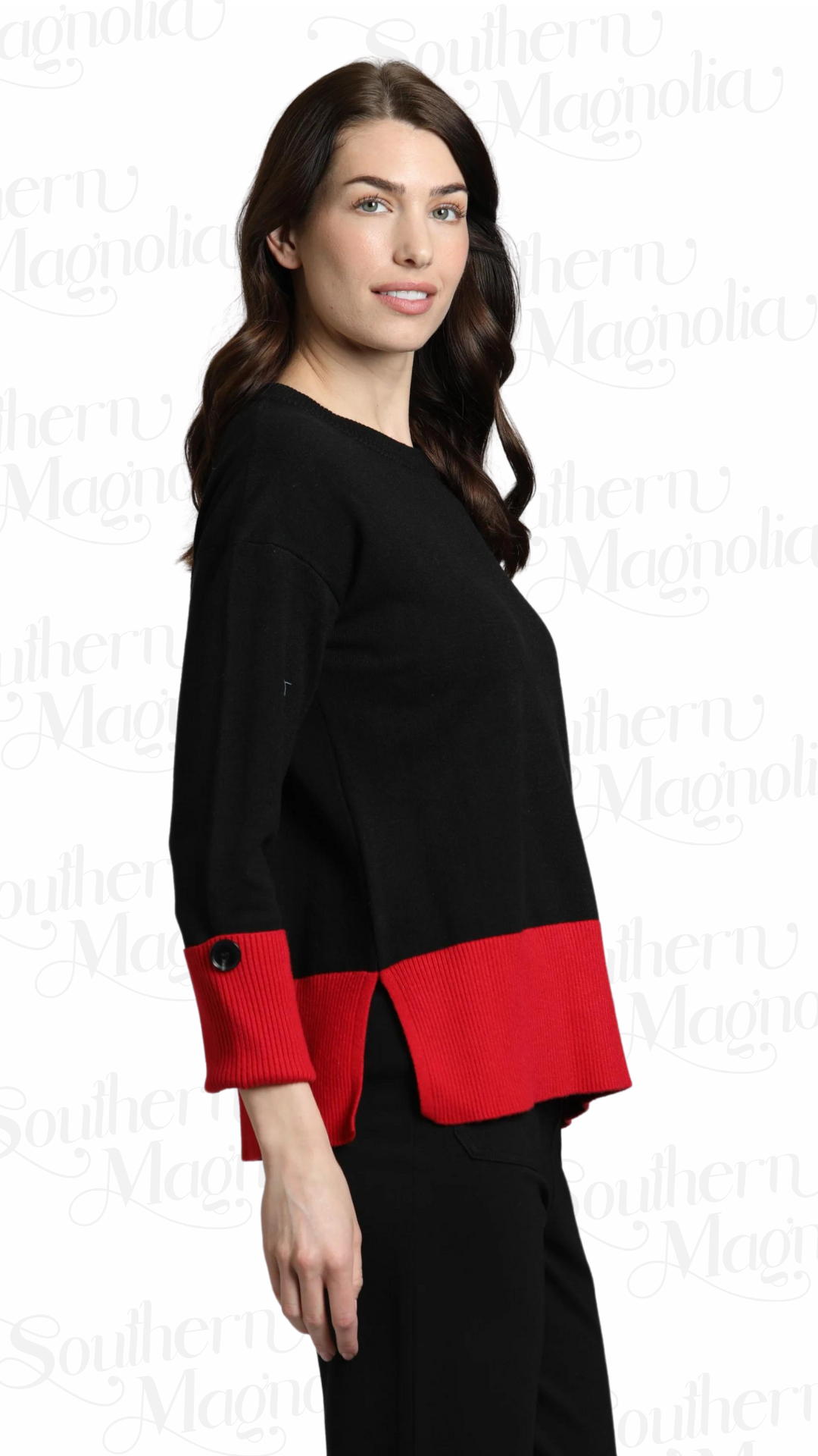 Charlene Black and Red Sweater