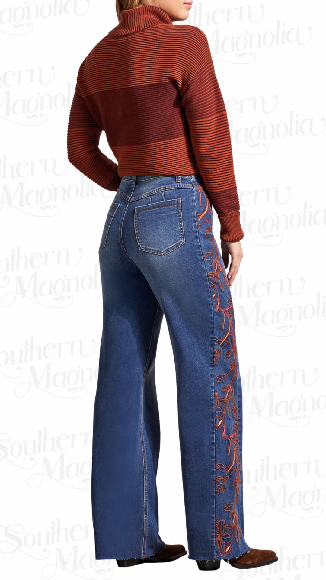 Brooke Jeans with Embroidered Side