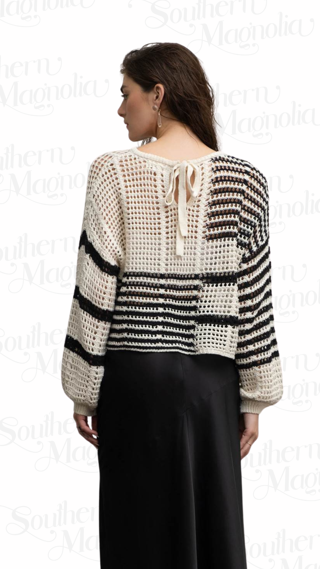 Reece Colorblock Crochet Sweater