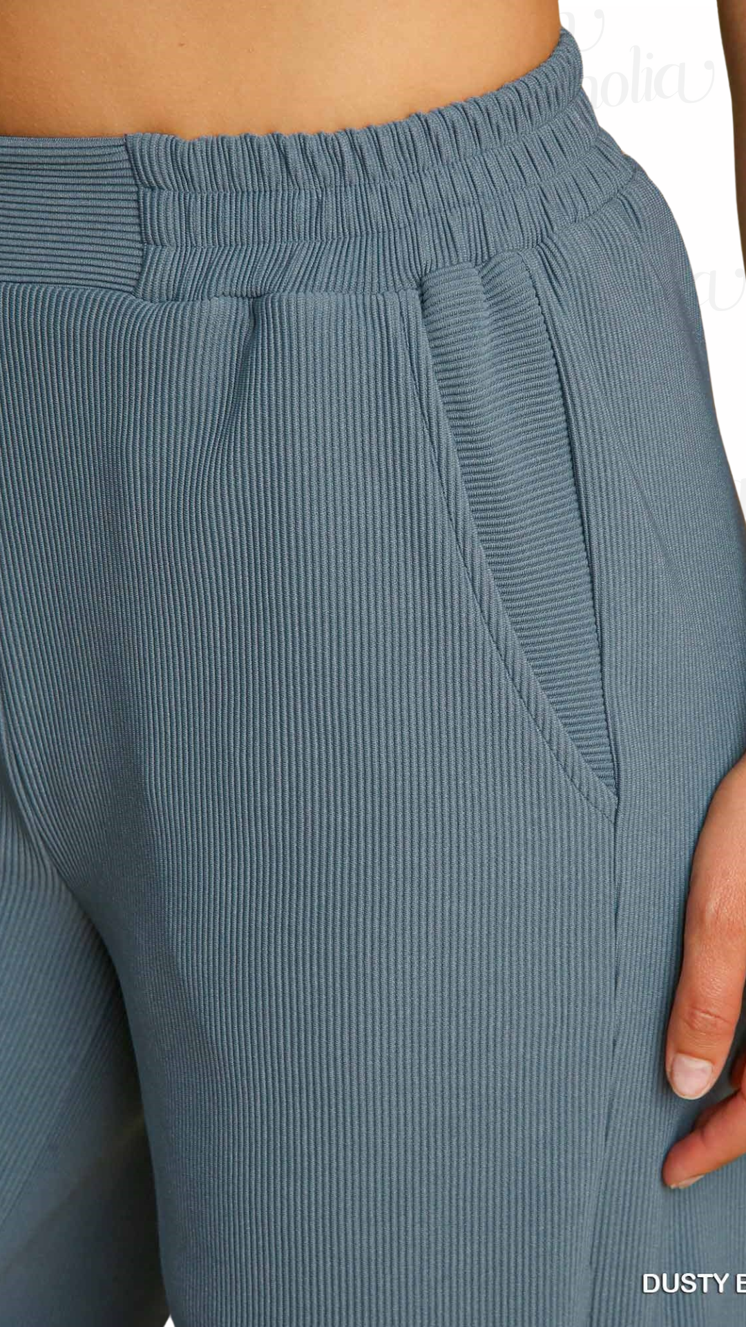 Brice Dusty Blue Wide Leg Pants