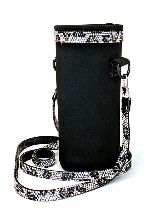 Bubbles and Bling Bottle Case, Snow Leopard