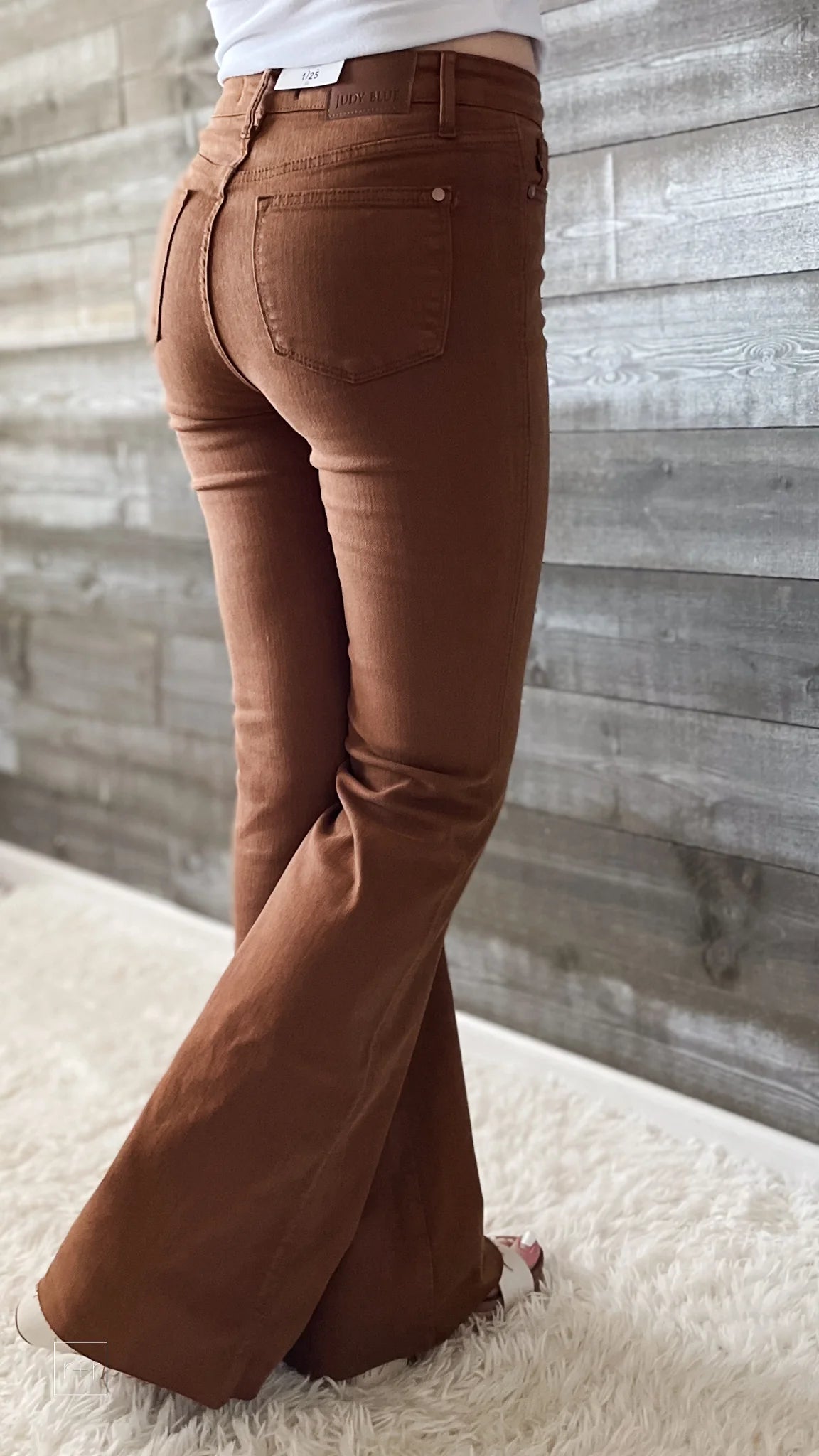 Watkins High Waist Brown Flare