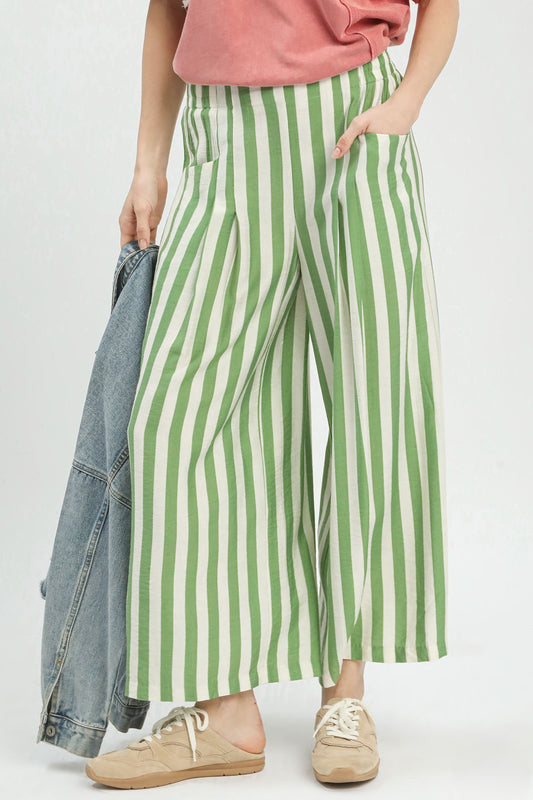 Kelly Stripe Pleated Pants