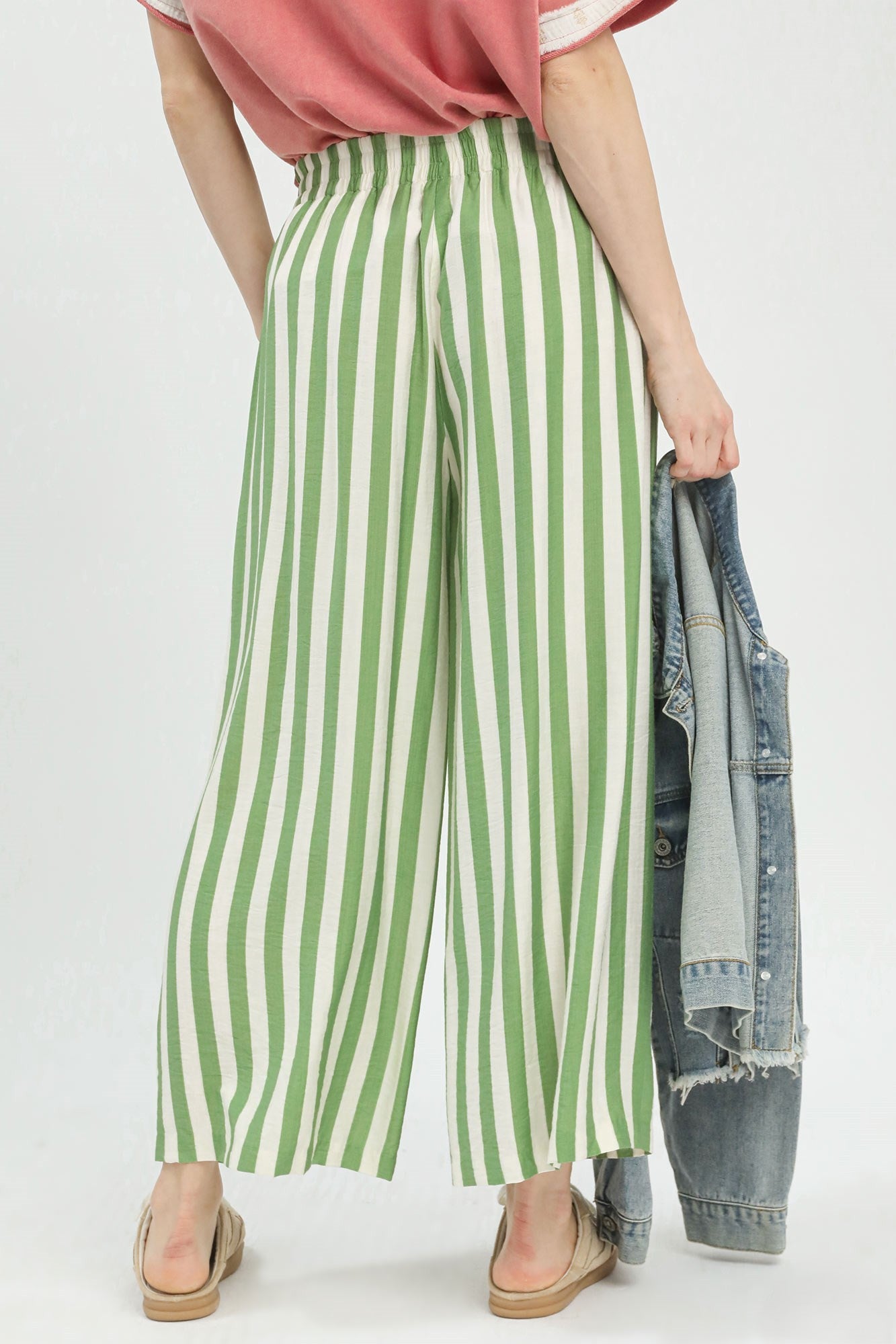 Kelly Stripe Pleated Pants