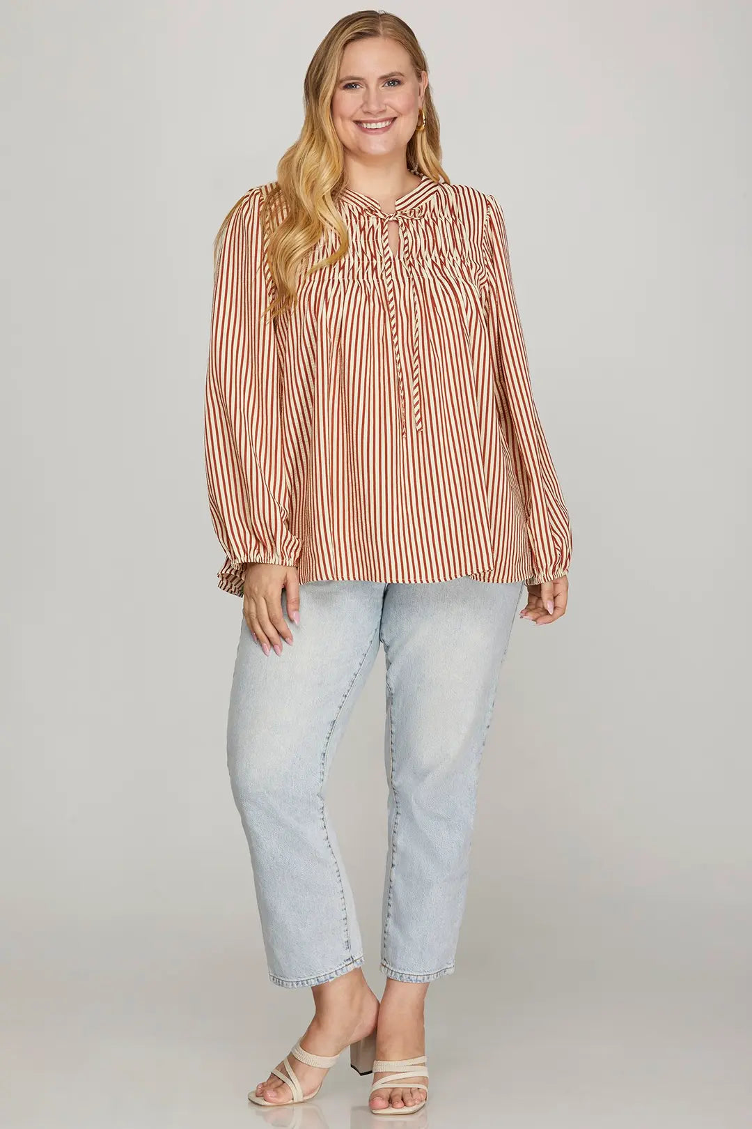Kimberlee Striped Woven Top