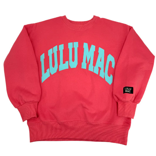 Lulu Mac Sweatshirt, Coral/Mint