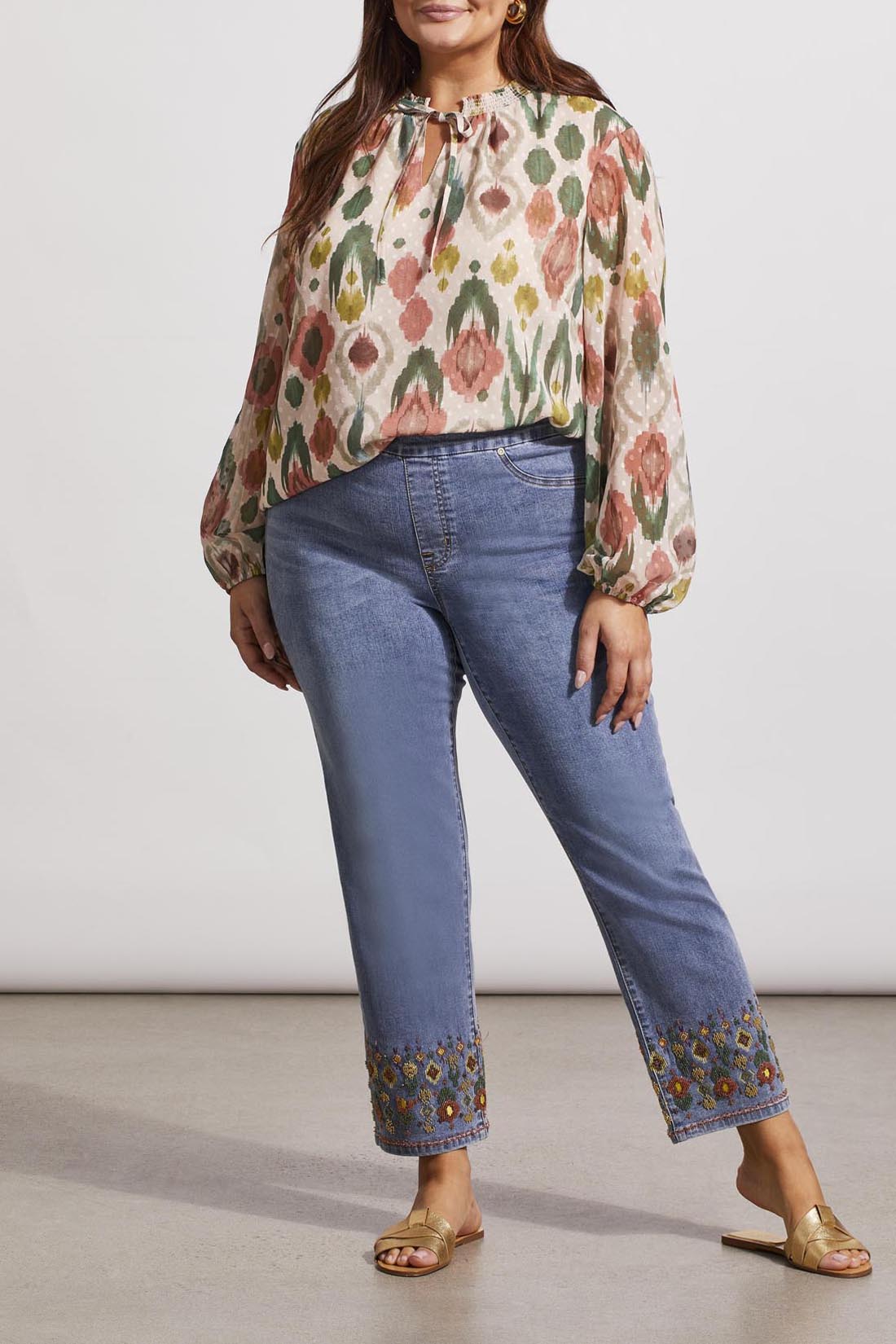 Shelly Multi-print Puff Sleeve Blouse