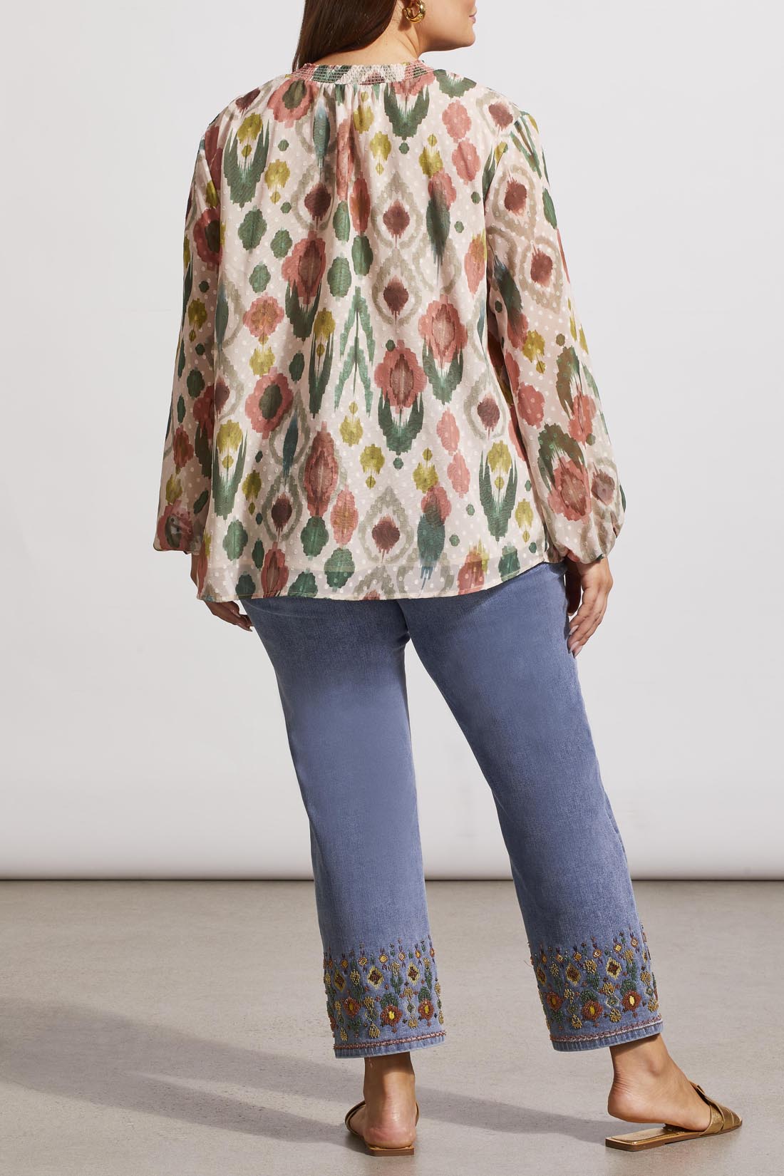 Shelly Multi-print Puff Sleeve Blouse