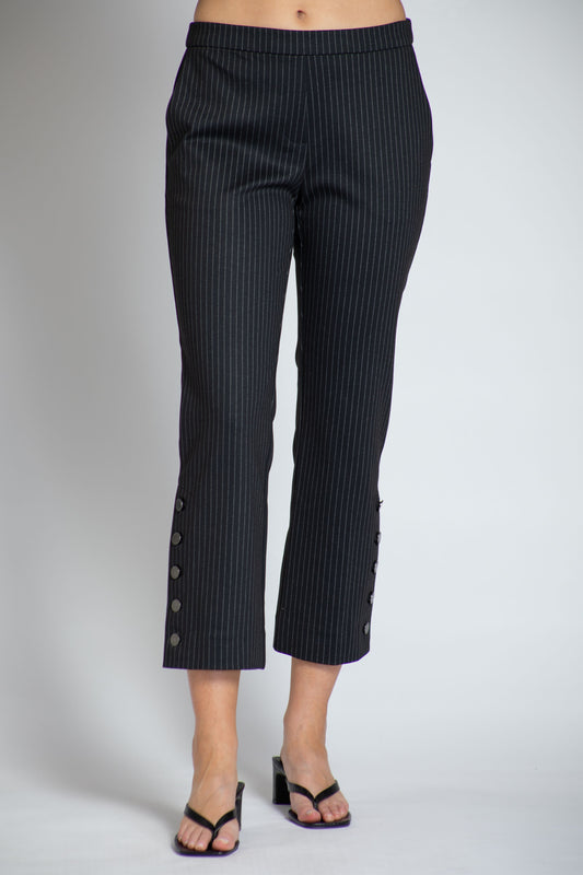 Jolie Black Pull On with White Stripe